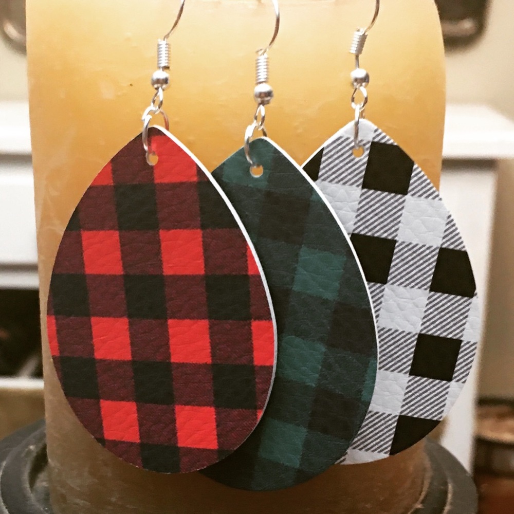 Buffalo plaid earrings